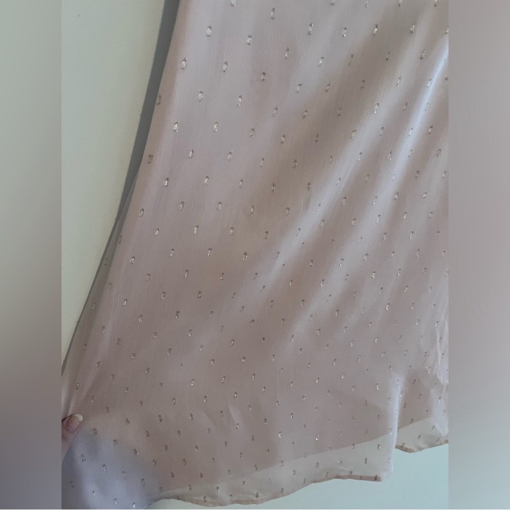 Express - Metallic Clip Dot Puff Sleeve Dress - Size XXS - Picture 7 of 12